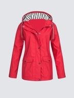 Christine | Women's Waterproof Lightweight Windbreaker Jacket, Water-Resistant Outdoor Jacket | Bella Blue