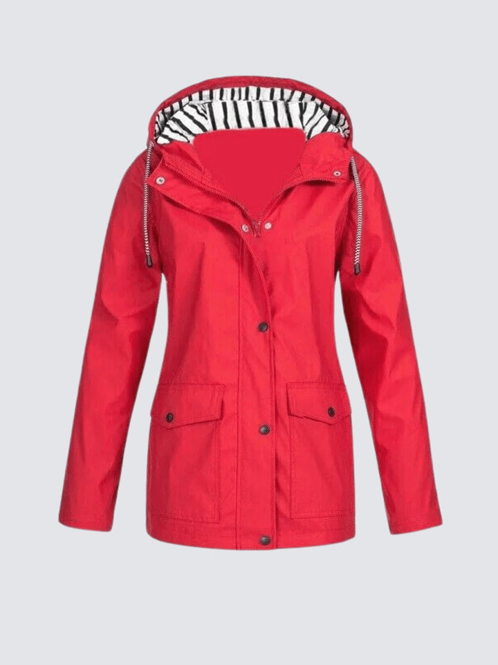 Christine | Women's Waterproof Lightweight Windbreaker Jacket, Water-Resistant Outdoor Jacket | Bella Blue