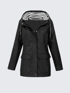 Christine | Women's Waterproof Lightweight Windbreaker Jacket, Water-Resistant Outdoor Jacket | Bella Blue | Pink