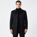 Christopher | Men's Classic Wool Overcoat, Tailored Formal Coat | Bella Blue