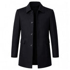 Christopher | Men's Classic Wool Overcoat, Tailored Formal Coat | Bella Blue