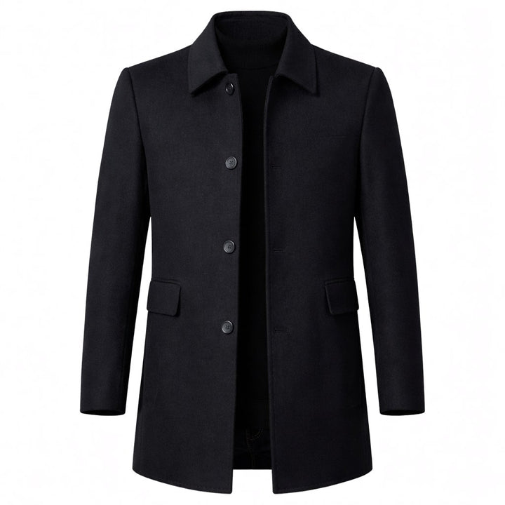Christopher | Men's Classic Wool Overcoat, Tailored Formal Coat | Bella Blue