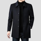 Christopher | Men's Classic Wool Overcoat, Tailored Formal Coat | Bella Blue