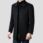 Christopher | Men's Classic Wool Overcoat, Tailored Formal Coat | Bella Blue