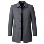 Christopher | Men's Classic Wool Overcoat, Tailored Formal Coat | Bella Blue