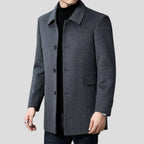 Christopher | Men's Classic Wool Overcoat, Tailored Formal Coat | Bella Blue