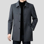 Christopher | Men's Classic Wool Overcoat, Tailored Formal Coat | Bella Blue