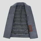 Christopher | Men's Classic Wool Overcoat, Tailored Formal Coat | Bella Blue