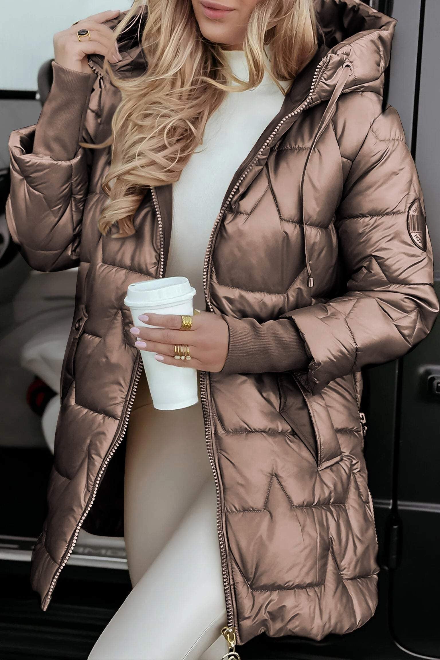 Clara | Elegant Transitional Coat with Classic Cut, Timeless Autumn Coat | Bella Blue | Brown