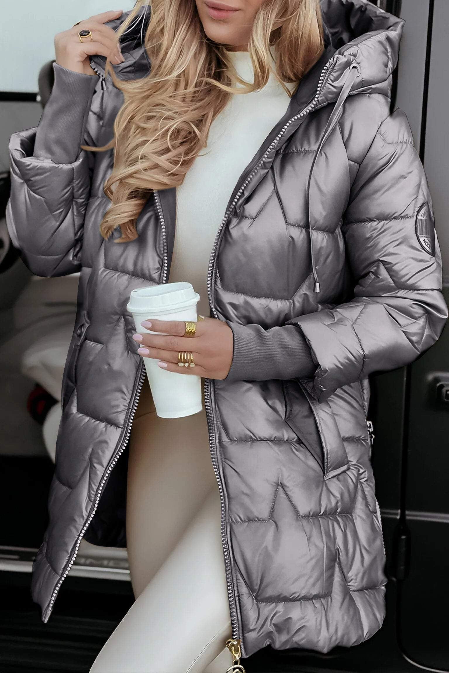 Clara | Elegant Transitional Coat with Classic Cut, Timeless Autumn Coat | Bella Blue | Brown