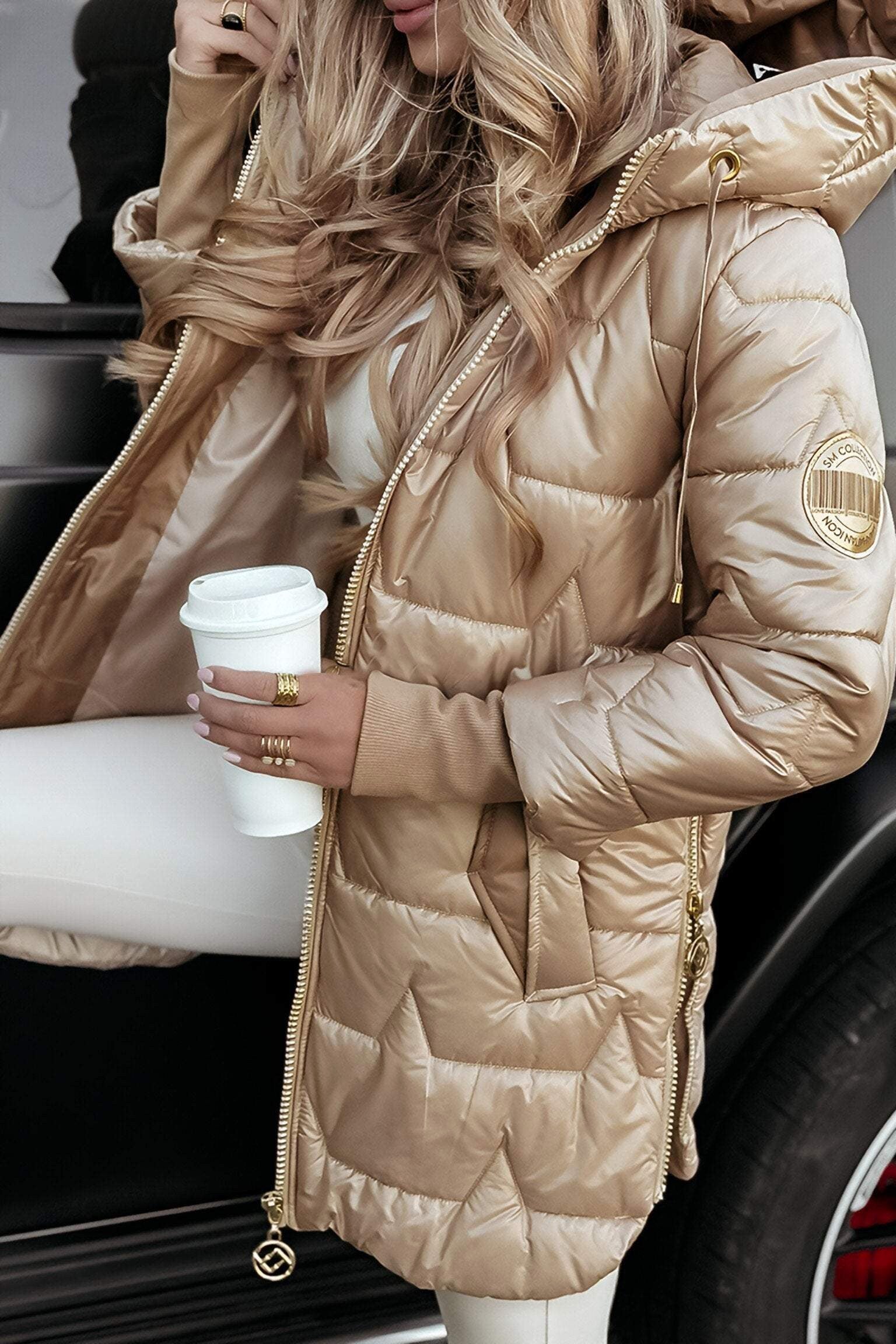 Clara | Elegant Transitional Coat with Classic Cut, Timeless Autumn Coat | Bella Blue | Grey