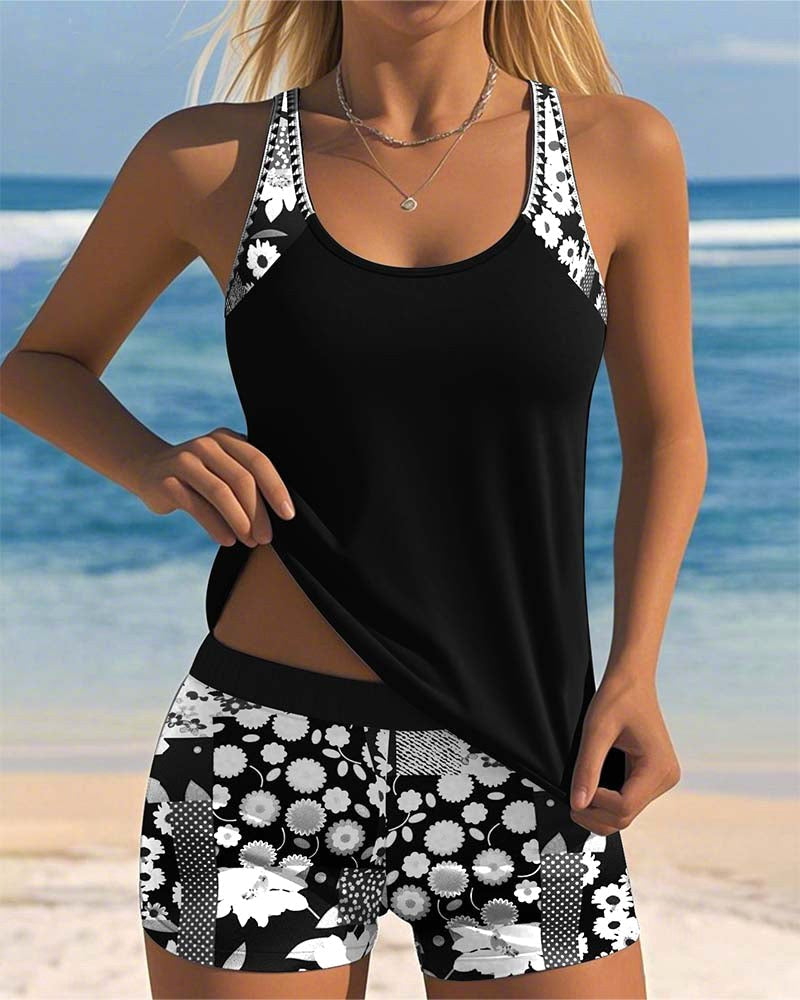 Clarissa | Women's Floral Tankini Swimsuit with Racerback - image 7