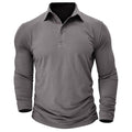 Claus | Men's Long-Sleeve Polo Shirt, Modern Polo Shirt | Bella Blue | Military Green