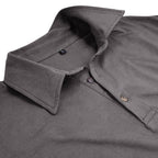 Claus | Men's Long-Sleeve Polo Shirt, Modern Polo Shirt | Bella Blue | Black