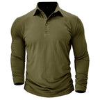 Claus | Men's Long-Sleeve Polo Shirt, Modern Polo Shirt | Bella Blue | Navy Blue