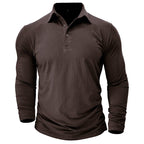 Claus | Men's Long-Sleeve Polo Shirt, Modern Polo Shirt | Bella Blue | Navy Blue