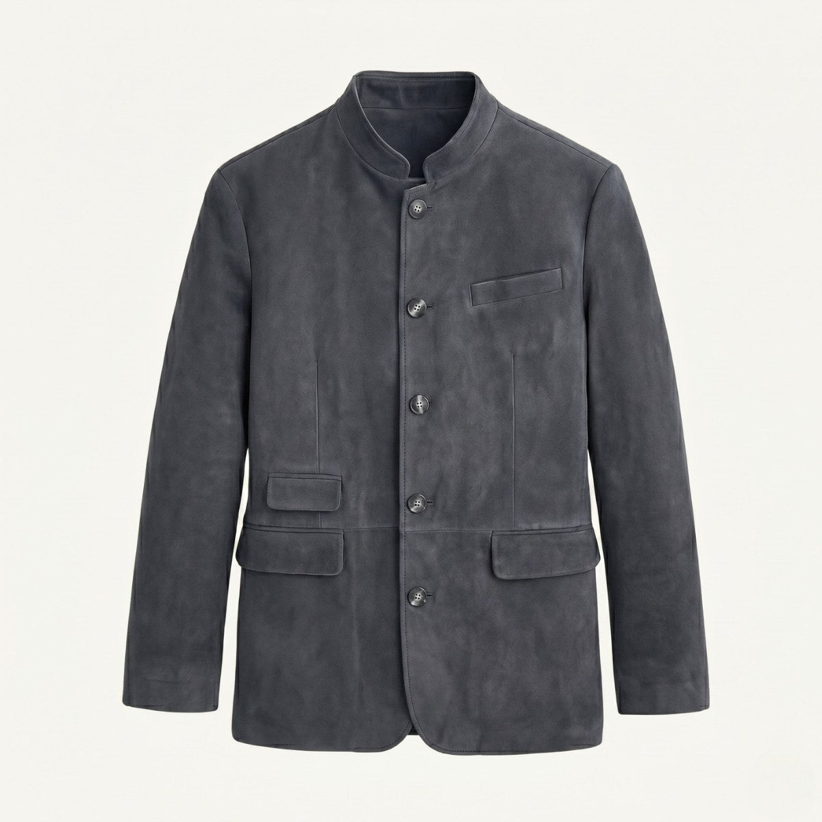 Clayton | Men's Single-Breasted Suede Blazer Jacket, Casual Smart Coat | Bella Blue