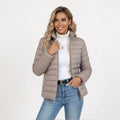 Clemence | Women's Lightweight Quilted Jacket, Slim-Fit Zip Jacket | Bella Blue | Grey