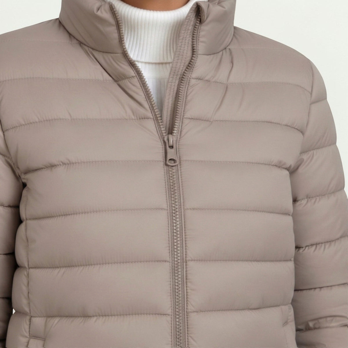 Clemence | Women's Lightweight Quilted Jacket, Slim-Fit Zip Jacket | Bella Blue | Matcha colour