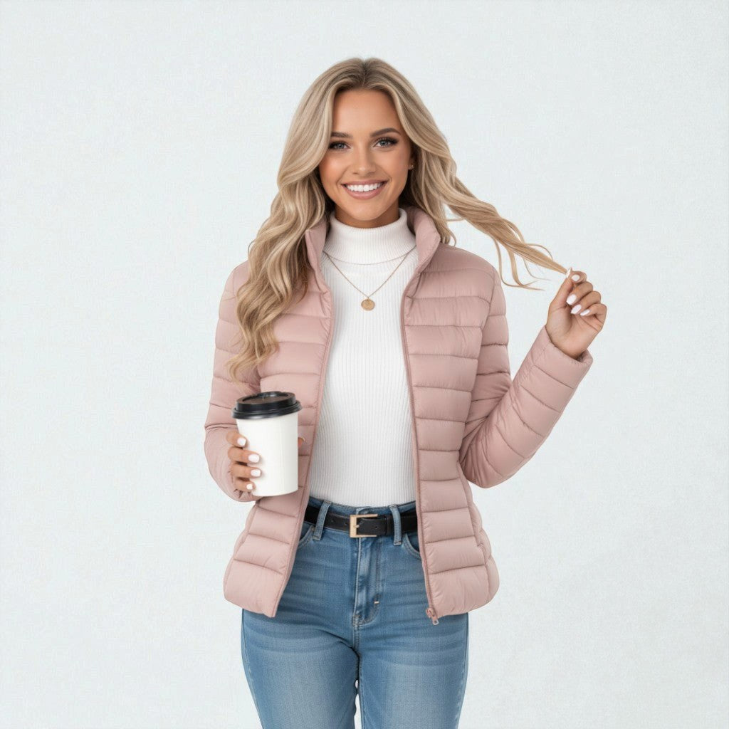 Clemence | Women's Lightweight Quilted Jacket, Slim-Fit Zip Jacket | Bella Blue