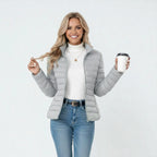 Clemence | Women's Lightweight Quilted Jacket, Slim-Fit Zip Jacket | Bella Blue