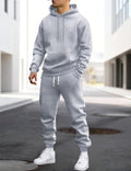 Clive | Men's Hooded Loungewear Set with Joggers, Comfortable Two-Piece Set | Bella Blue | Grijs