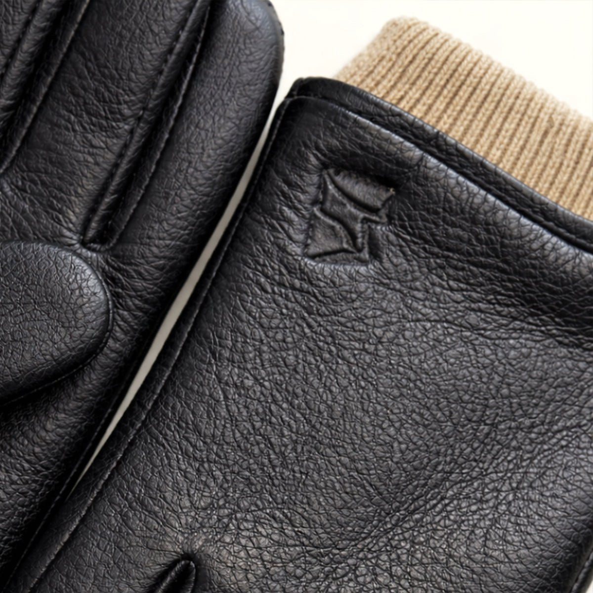 Cody | Men's Faux Leather Winter Driving Gloves, Wool-Lined Warm Gloves | Bella Blue