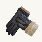 Cody | Men's Faux Leather Winter Driving Gloves, Wool-Lined Warm Gloves | Bella Blue
