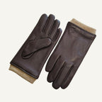 Cody | Men's Faux Leather Winter Driving Gloves, Wool-Lined Warm Gloves | Bella Blue
