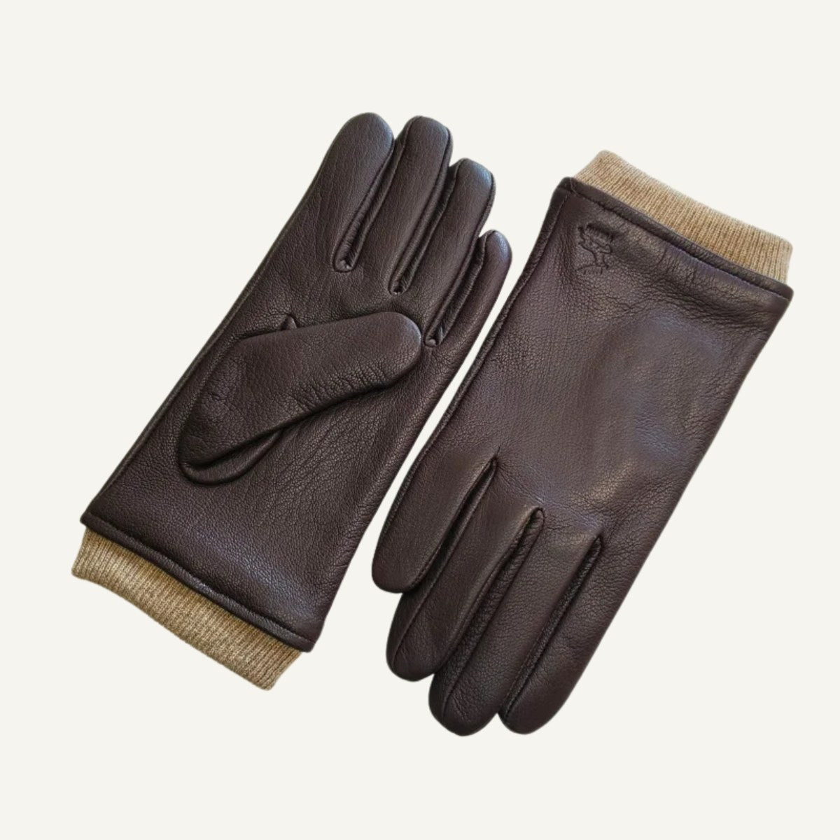 Cody | Men's Faux Leather Winter Driving Gloves, Wool-Lined Warm Gloves | Bella Blue