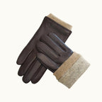 Cody | Men's Faux Leather Winter Driving Gloves, Wool-Lined Warm Gloves | Bella Blue