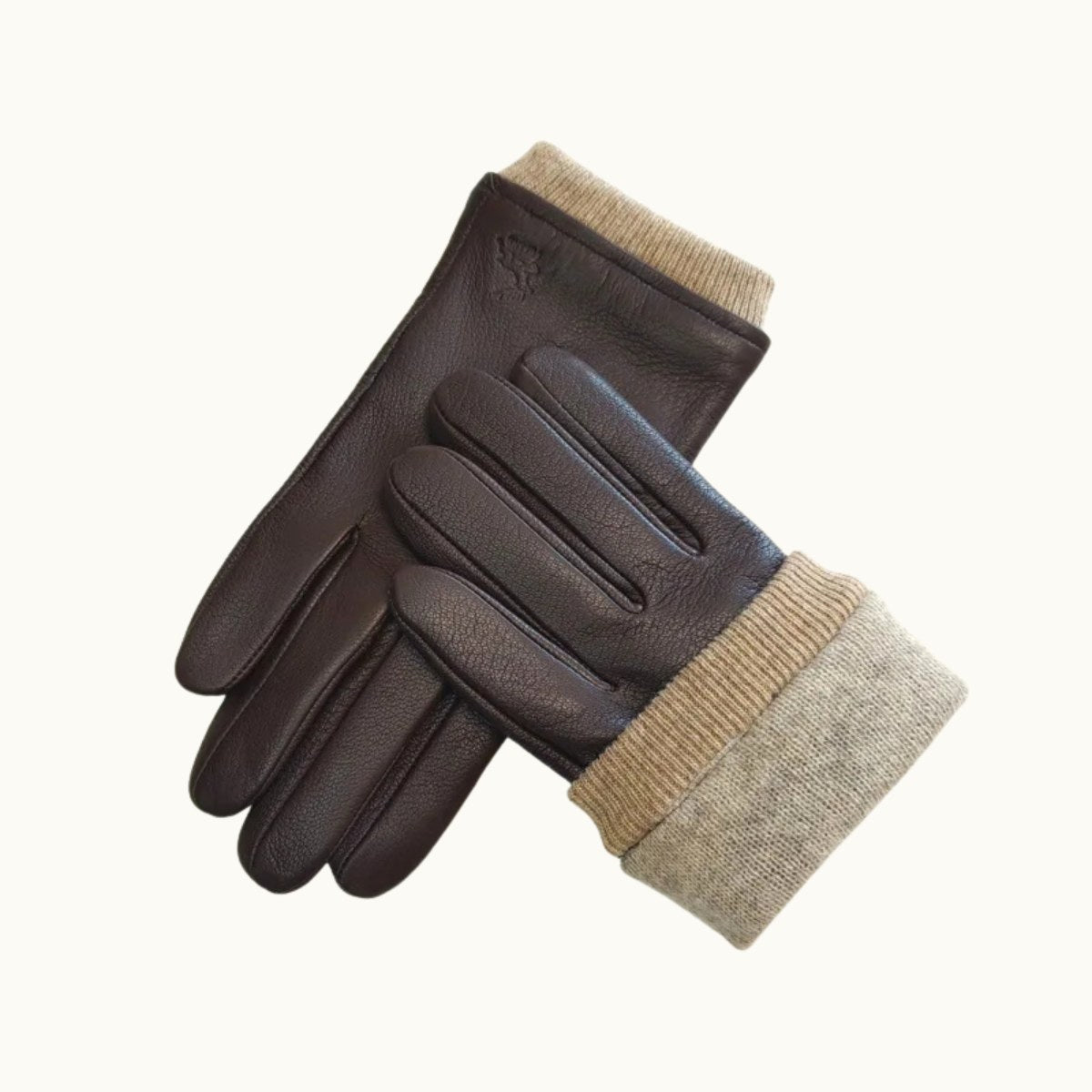 Cody | Men's Faux Leather Winter Driving Gloves, Wool-Lined Warm Gloves | Bella Blue