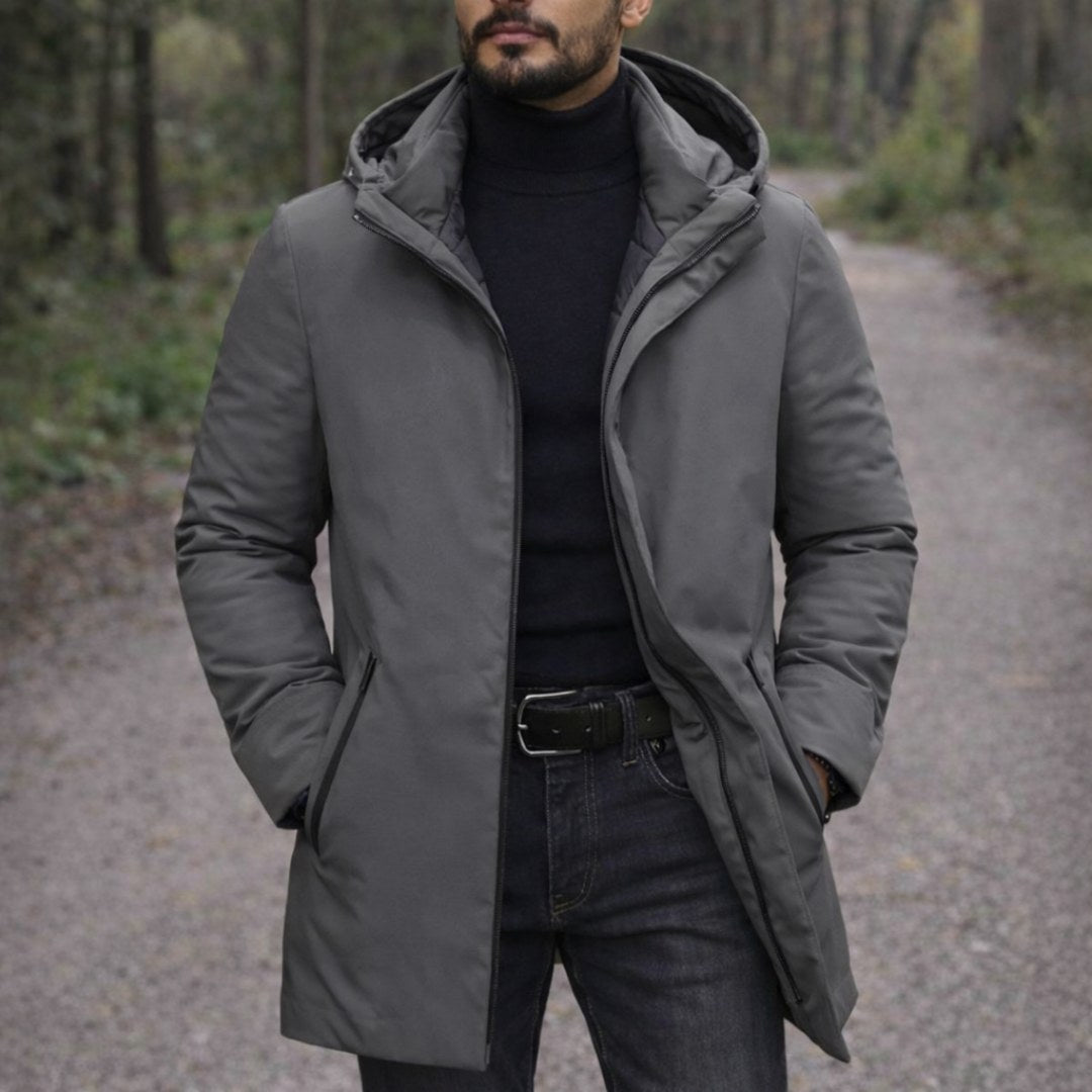 Cody | Men's Hooded Winter Coat, Weather-Resistant Autumn Coat | Bella Blue