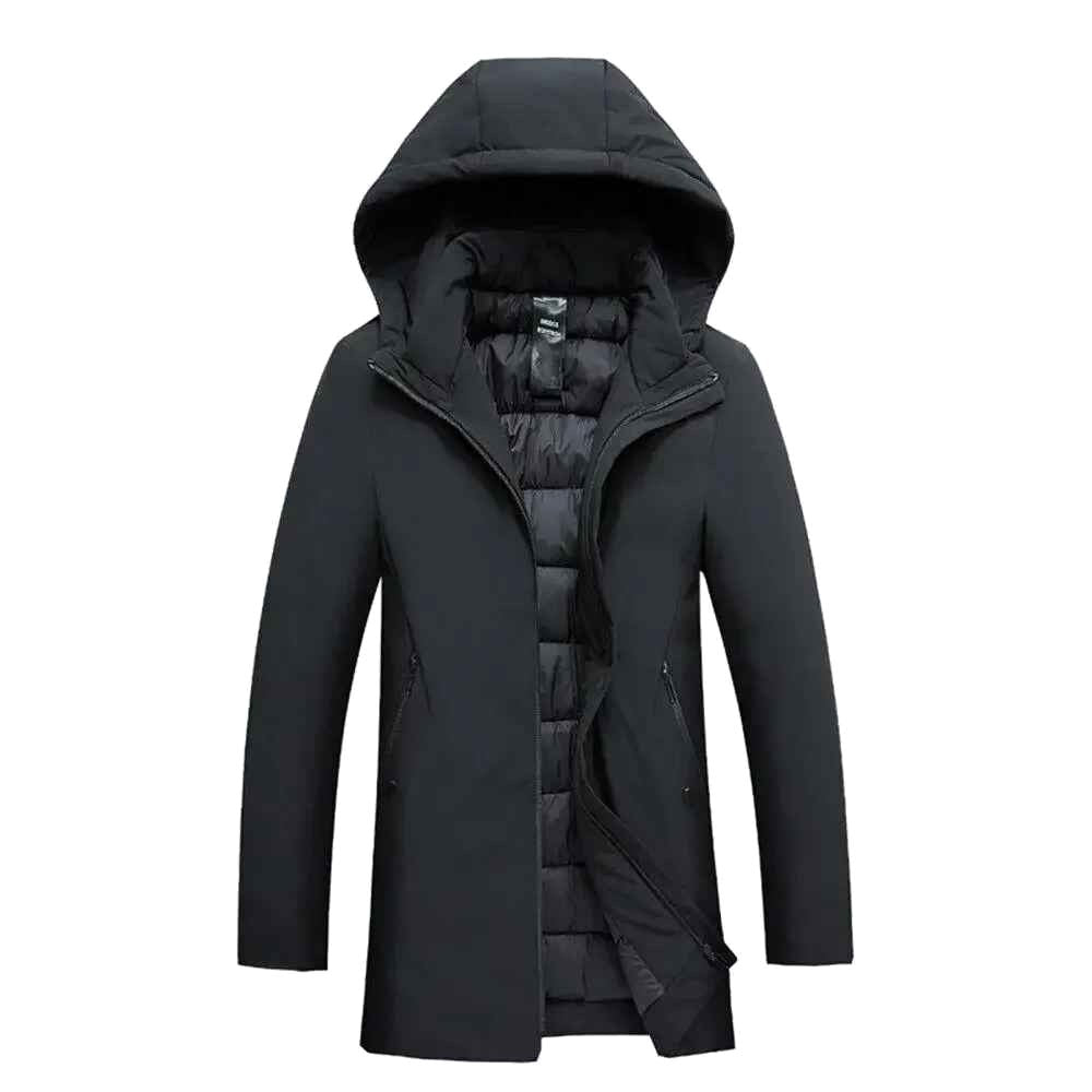 Cody | Men's Hooded Winter Coat, Weather-Resistant Autumn Coat | Bella Blue