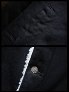 Cole | Men's Denim Trucker Jacket with Fleece Lining, Insulated Winter Jacket | Bella Blue