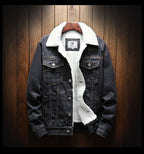 Cole | Men's Denim Trucker Jacket with Fleece Lining, Insulated Winter Jacket | Bella Blue