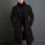 Cole | Men's Slim-Fit Long Overcoat, Tailored Autumn Coat | Bella Blue
