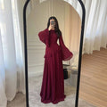 Colette | Women's Tiered Maxi Dress with Bell Sleeves, Formal Wedding Guest Dress | Bella Blue