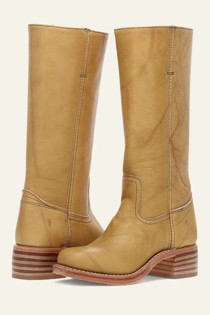 Colette | Women's Western Leather Cowboy Boots, Pointed-Toe Autumn Boots | Bella Blue | Light brown