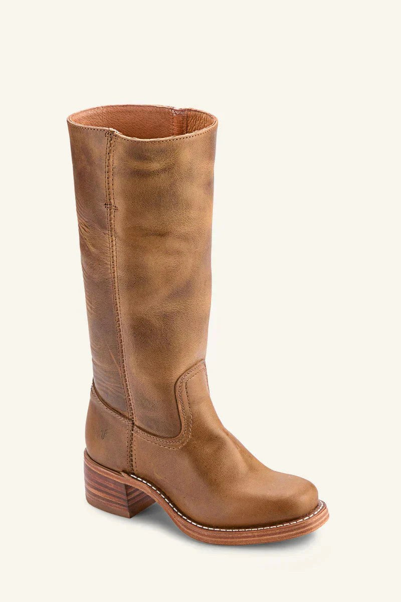 Colette | Women's Western Leather Cowboy Boots, Pointed-Toe Autumn Boots | Bella Blue | Brown