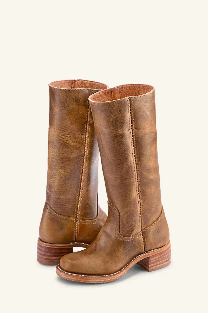 Colette | Women's Western Leather Cowboy Boots, Pointed-Toe Autumn Boots | Bella Blue | Dark brown