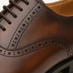 Colin | Men's Leather Brogue Dress Shoes, Formal Cowhide Loafers | Bella Blue