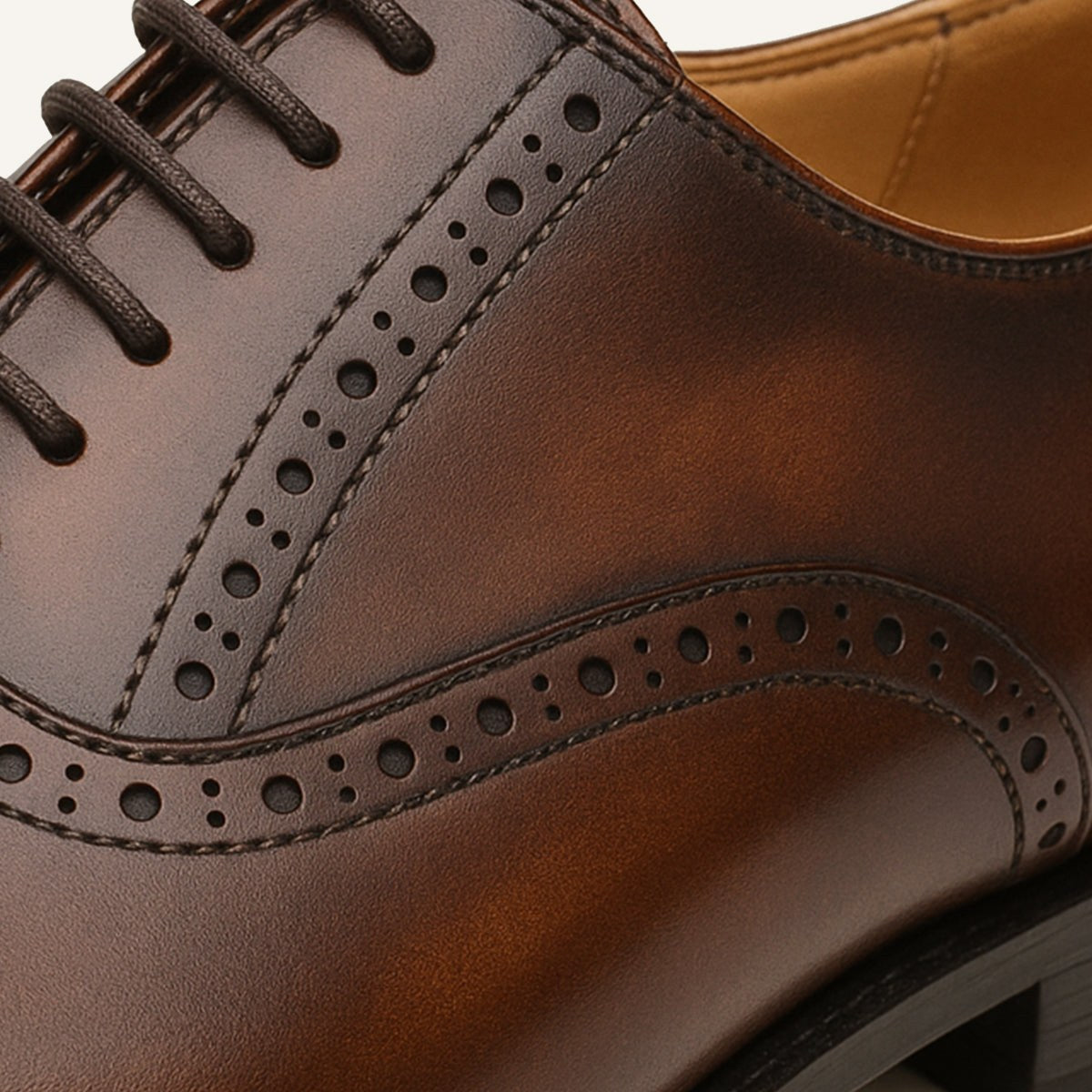 Colin | Men's Leather Brogue Dress Shoes, Formal Cowhide Loafers | Bella Blue