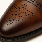 Colin | Men's Leather Brogue Dress Shoes, Formal Cowhide Loafers | Bella Blue