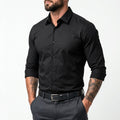 Colin | Men's Slim-Fit Stretch Shirt, Crease-Resistant Business Shirt | Bella Blue