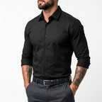 Colin | Men's Slim-Fit Stretch Shirt, Crease-Resistant Business Shirt | Bella Blue