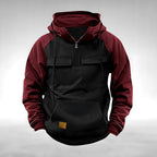 Colin | Men's Thick Cotton-Blend Hoodie, Warm Utility Hoodie | Bella Blue | Pink