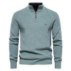 Colin | Women's Soft Cotton-Blend Jumper, Timeless Autumn Jumper | Bella Blue