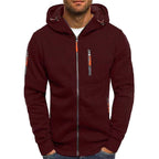 Connor | Men's Cotton Zip-Up Hoodie, Standard Fit Hooded Jumper | Bella Blue