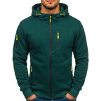 Connor | Men's Cotton Zip-Up Hoodie, Standard Fit Hooded Jumper | Bella Blue